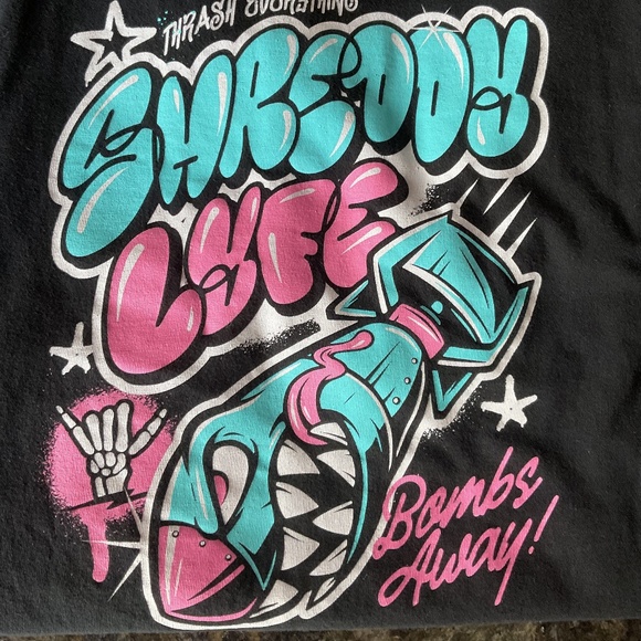 Mens SHREDDY t-shirt BOMBS AWAY Moto Size Large - Picture 1 of 5